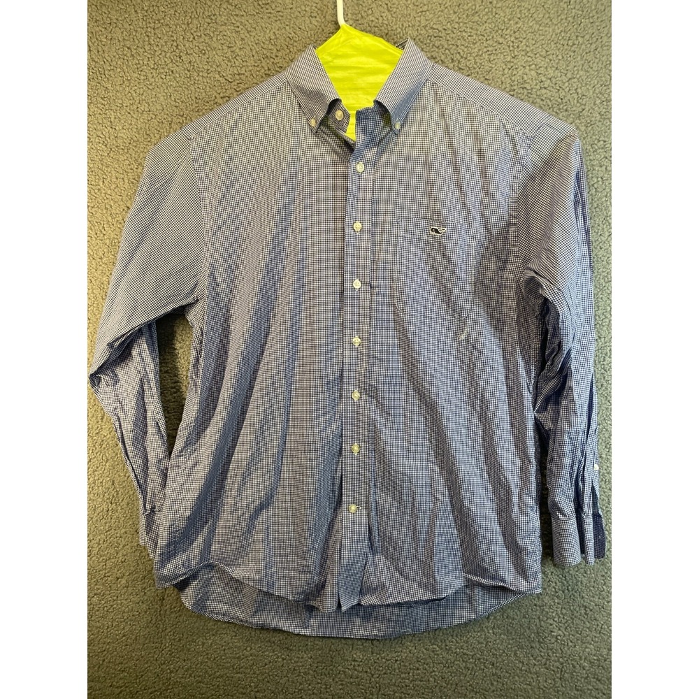 Vineyard Vines Shirt Mens L Blue Classic‎ Fit Tucker Button Down Performance